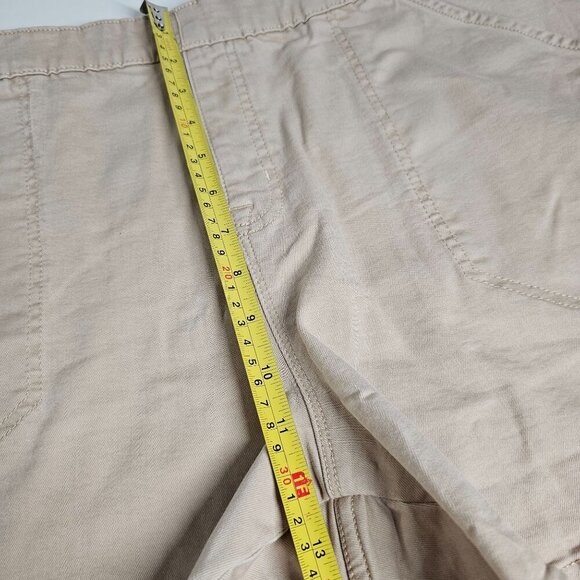 Nautica Jeans Chino Twill Shorts Pull On Stretch Hi-Rise Pockets Beige Womens XL - Picture 7 of 10